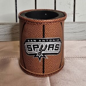 San Antonio SPURS Basketball Koozie Can Holder Logo NBA Spalding